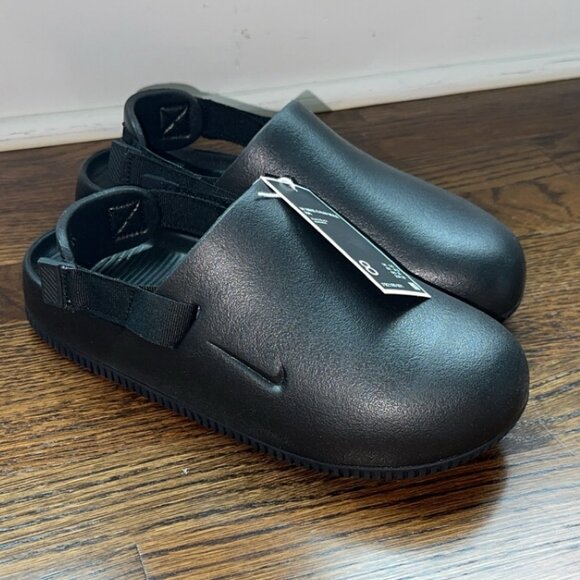Nike Women’s Calm Mule Slip-On Shoes Black Size 8 – Brand New - Picture 1 of 8